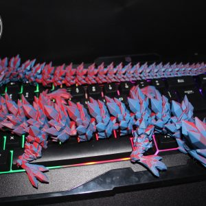 Matte Blue Red Crystal Dragon 62cm 2